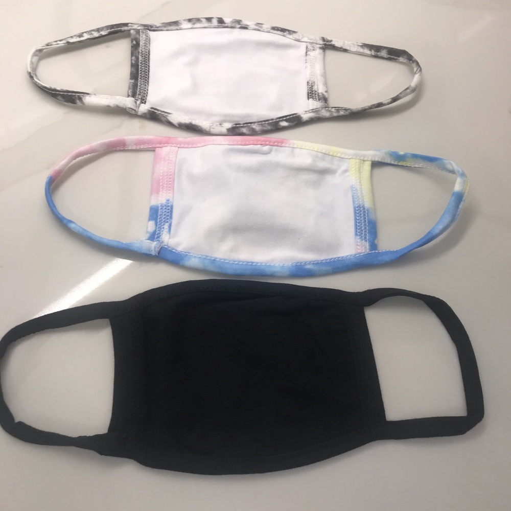 TIE DYE & BLACK 3 PACK MASKS NEW - Picture 5 of 7